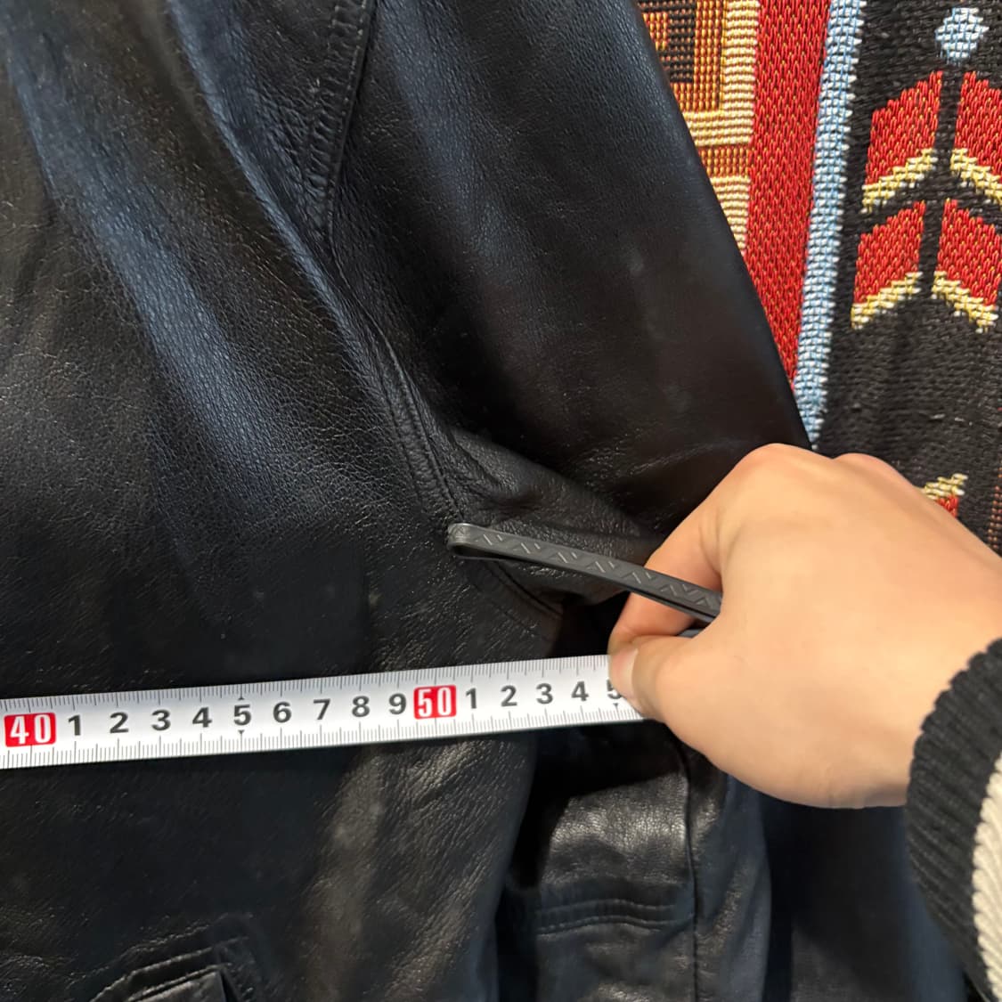 CAESARS 빈티지 소가죽 레더 카라자켓 상품이미지9