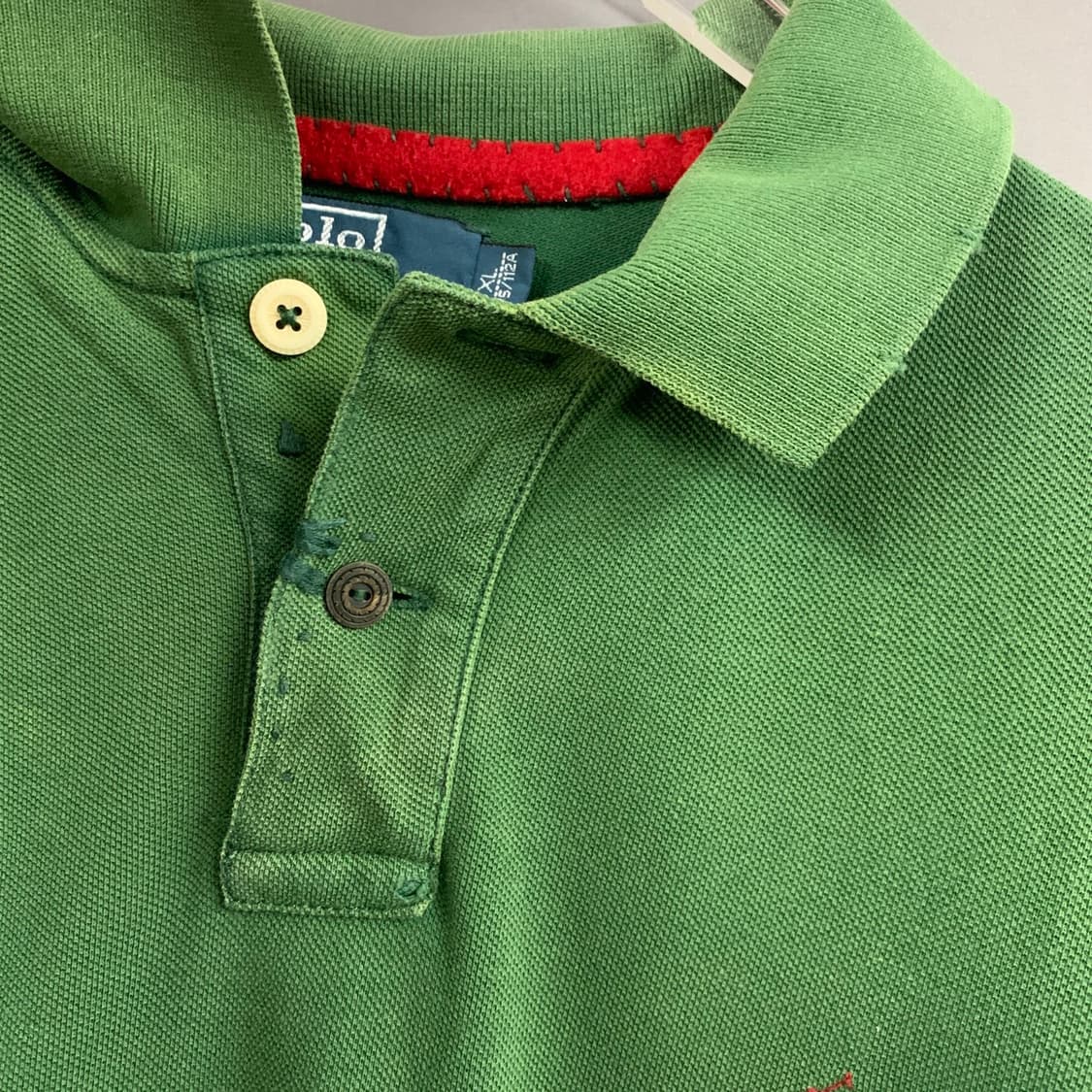 XL 폴로랄프로렌 커스텀핏 빈티지 프린팅 워싱 PK 반팔 카라티 상품이미지5