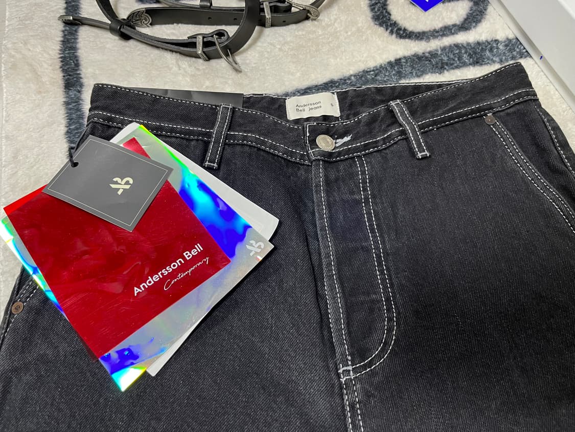 앤더슨벨 스티치 크롭 데님 S 새제품 상품이미지6