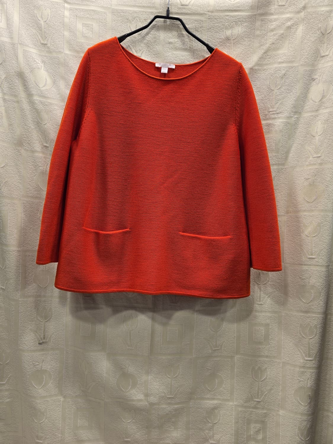 코스 COS 딥 라운드넥 주황색 메리노 울 와플 니트 M(66) 상품이미지1