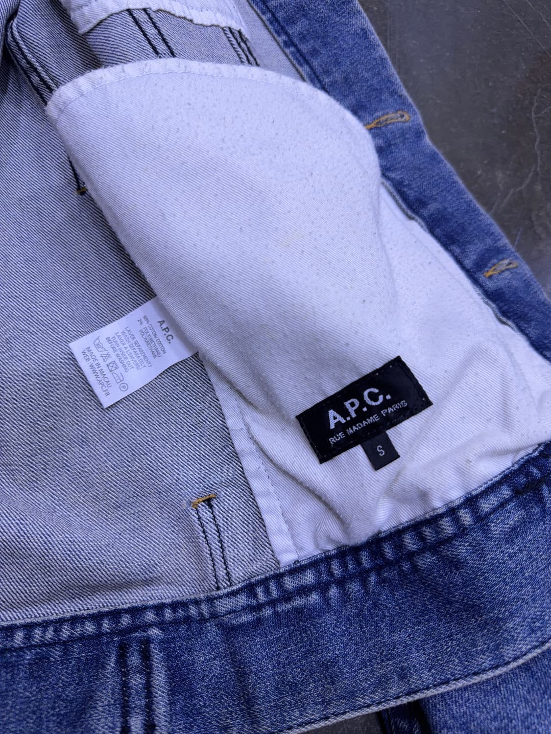 A.P.C 아페세 워싱 데님자켓 청자켓 S 상품이미지9