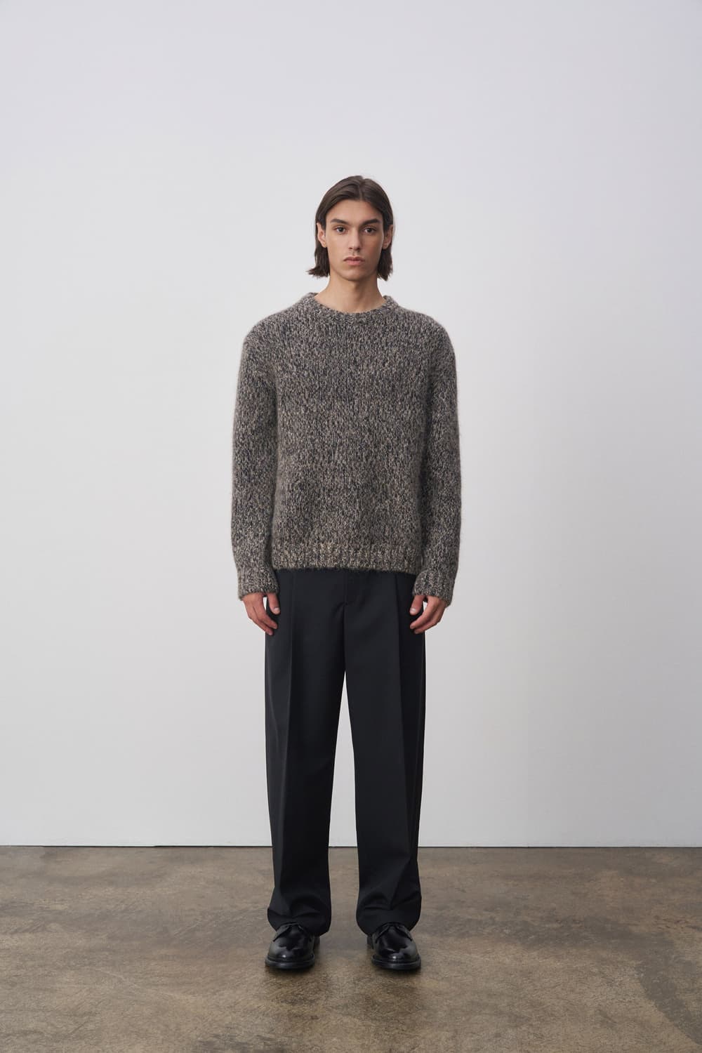 마티스 멜란지 알파카 풀오버 블랙 상품이미지3