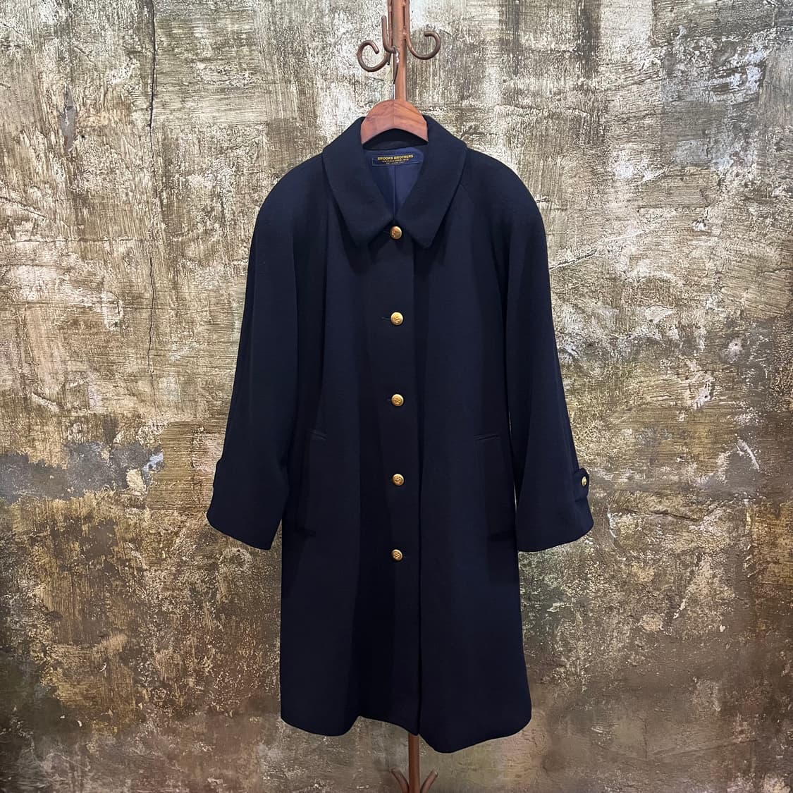 브룩스 브라더스 네이비 금장 버튼 울 코트 상품이미지1
