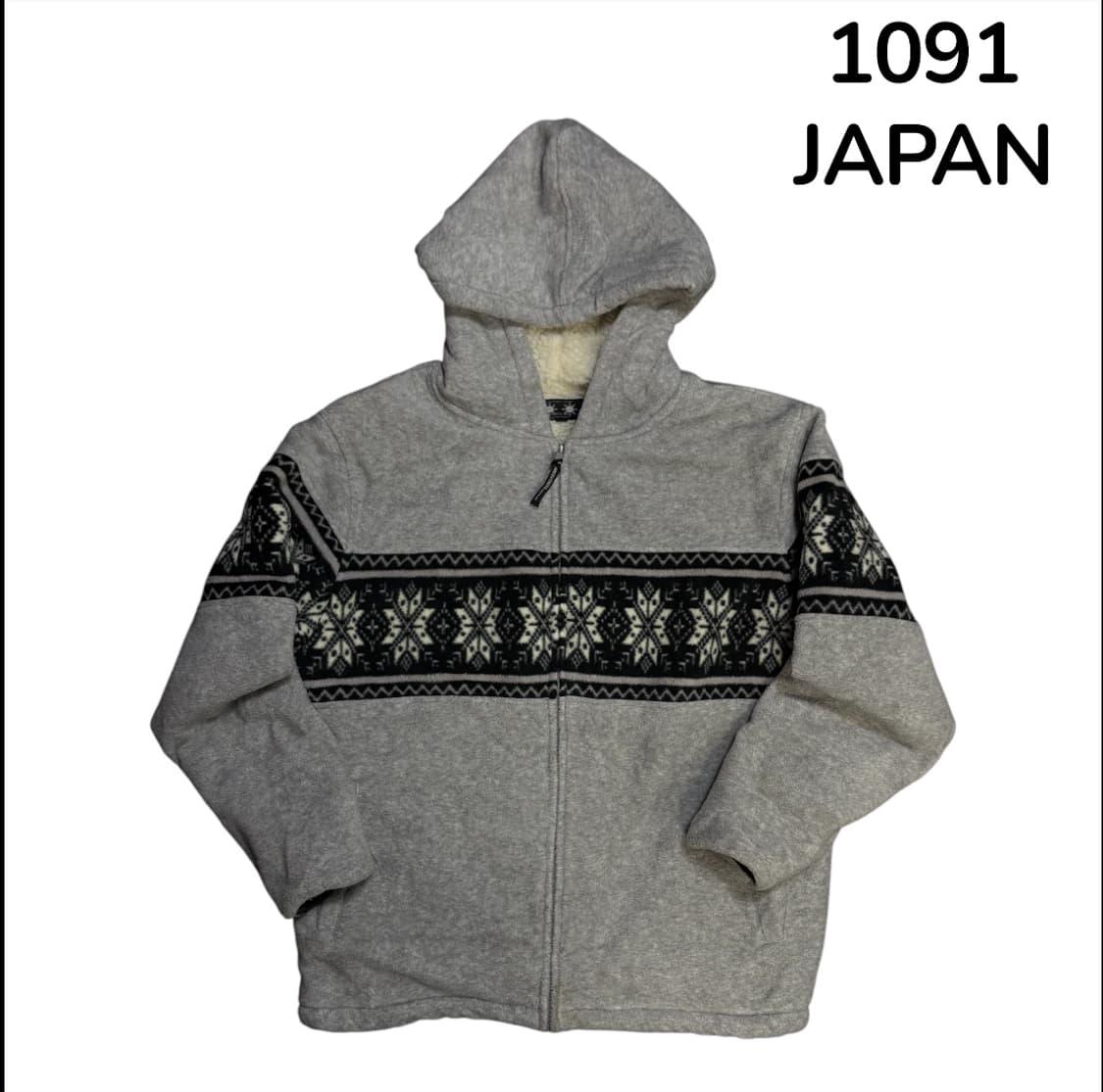 Japan North Sea Clothing 노르딕 패턴 후드집업 L 상품이미지2