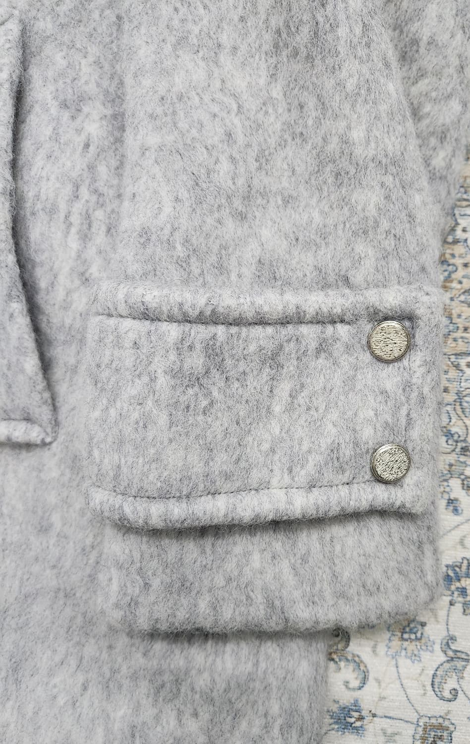 메종미네드 헤어리 오버사이즈 그레이 하프 코트 L 상품이미지4