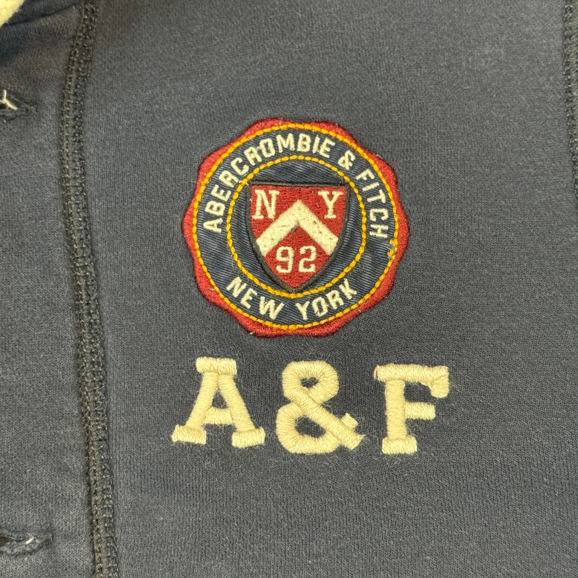 M) 아베크롬비 네이비 후드 버튼 집업 상품이미지4