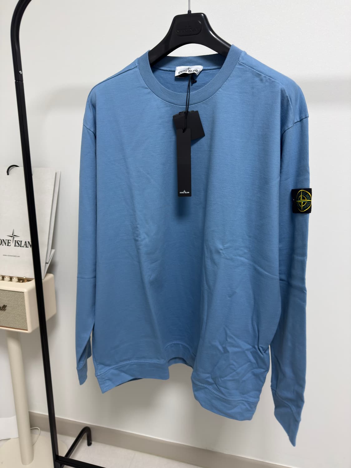 [새상품, 3XL] 스톤아일랜드 맨투맨 스웻셔츠 블루 상품이미지1