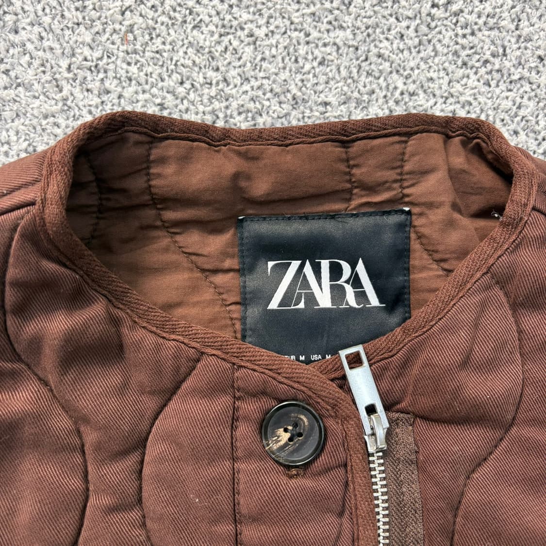 M 자라 여성 퀄팅 자켓 허리스트링 0421J 상품이미지2