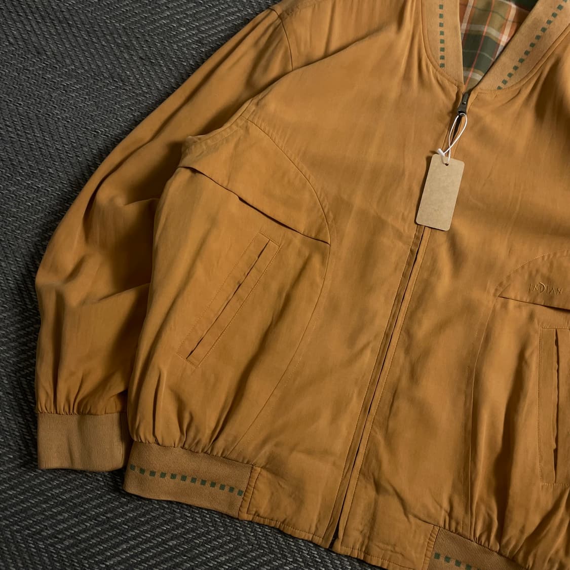 90s INDIAN 아카이브 리버시블 블루종 봄버 자켓y 4646 상품이미지4