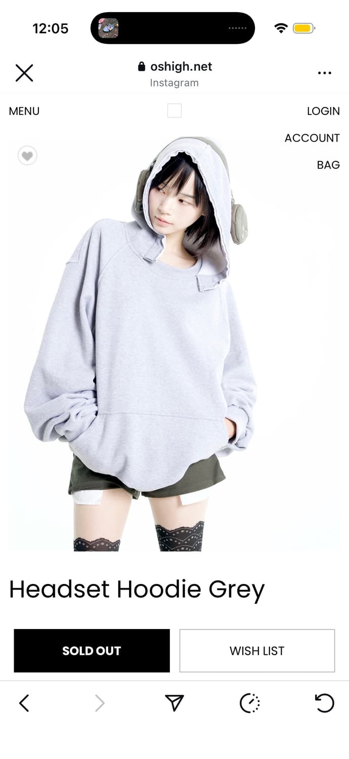 오스하이 헤드셋 후드티 새상품 상품이미지1