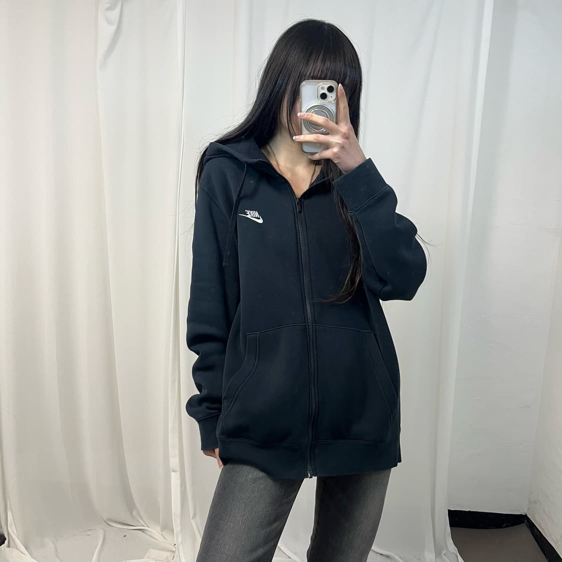 Nike Black Hood Zip-up 상품이미지1