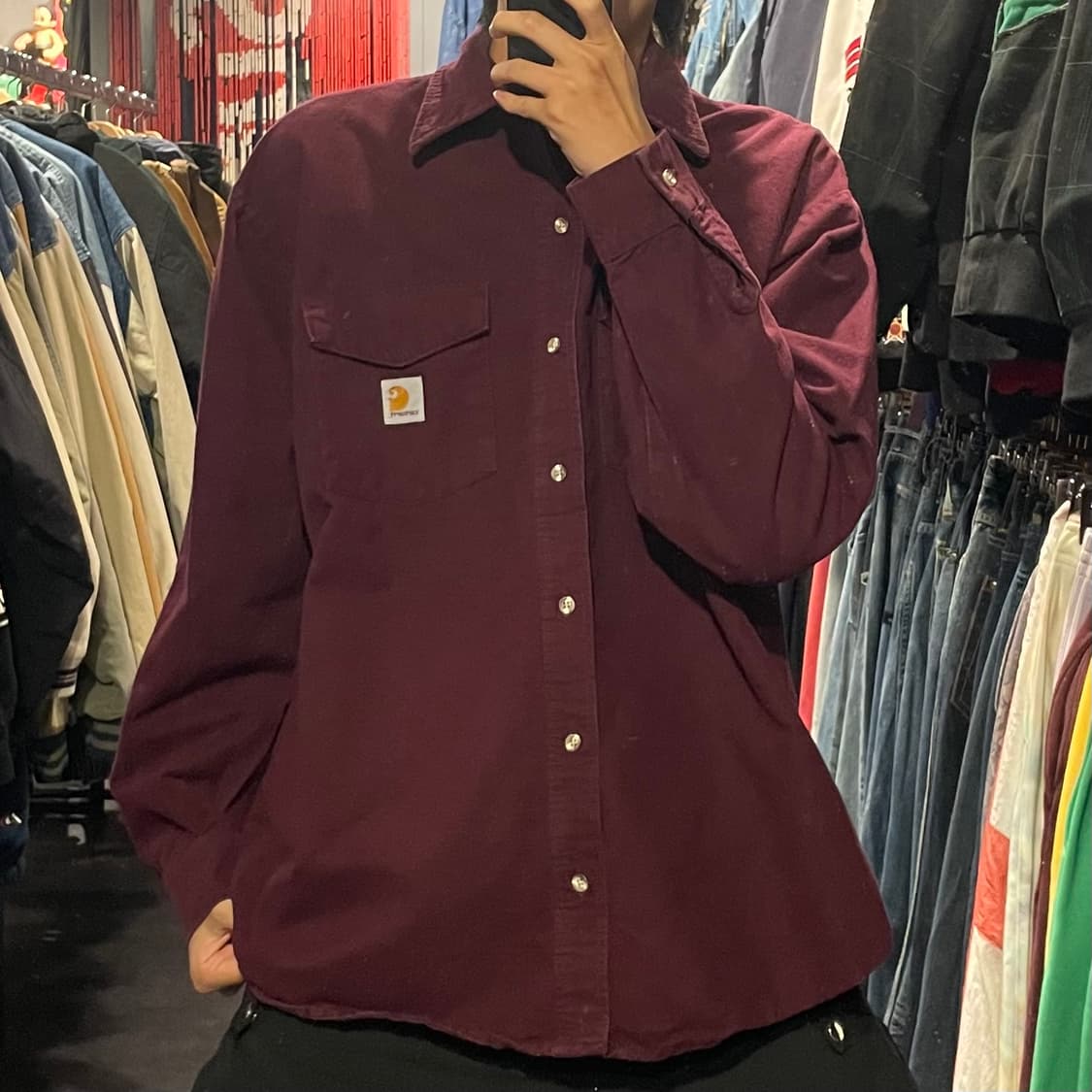 [IM] carhartt 칼하트 버건디 긴팔셔츠 상품이미지2
