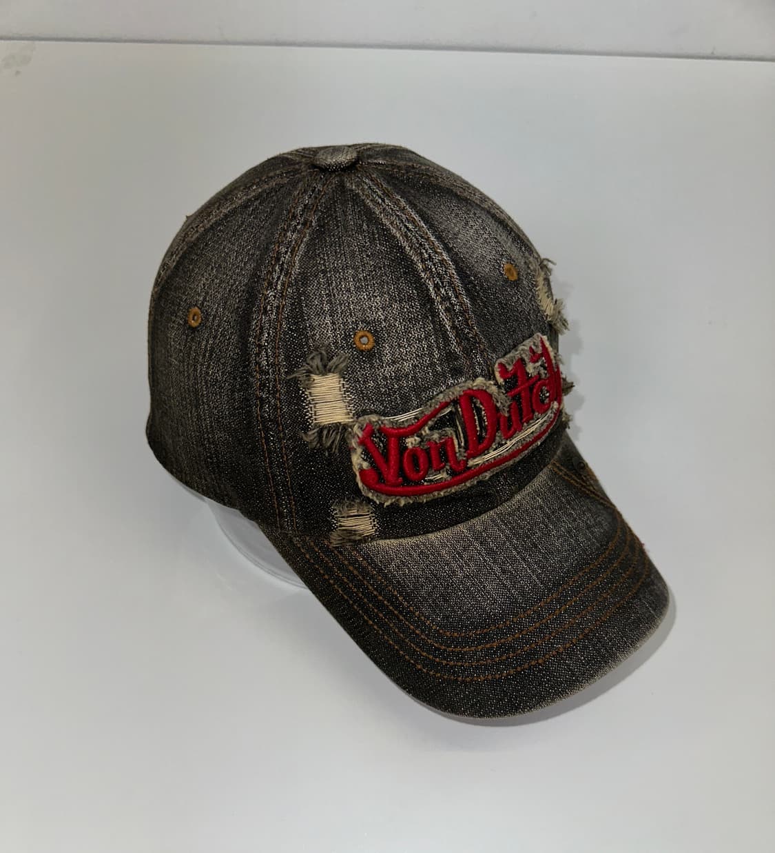 본더치 데미지 흑청 볼캡 상품이미지1