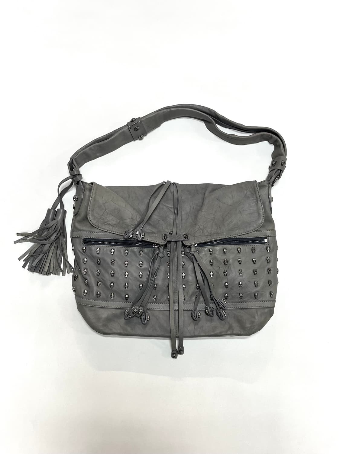 THOMAS WYLDE 토마스 와일드 스컬 레더 프린지 숄더백 상품이미지2