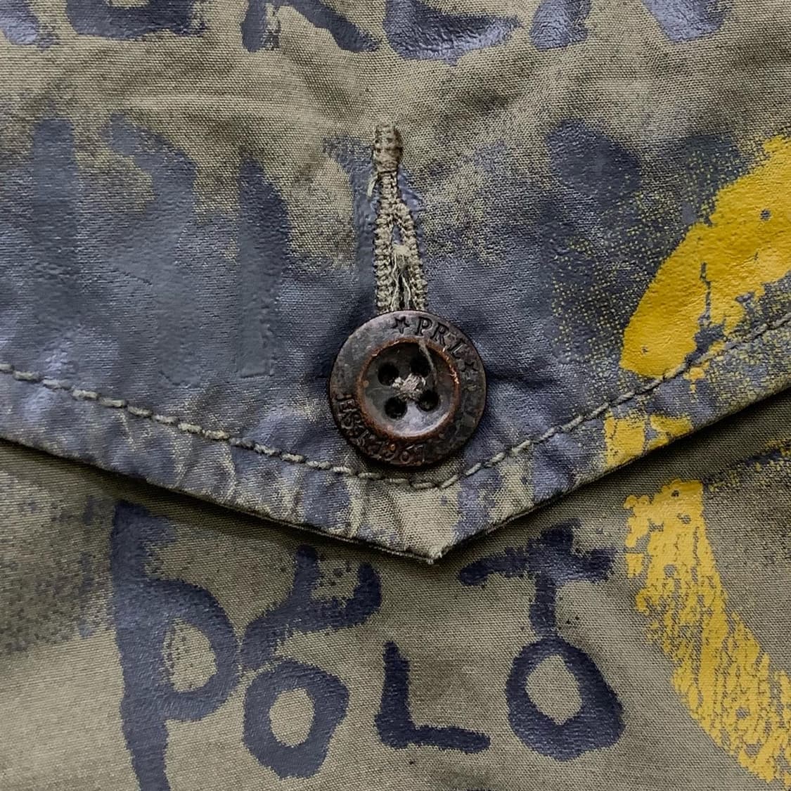 폴로 랄프로렌 카키 빈티지프린팅 와펜 하프팬츠 상품이미지4