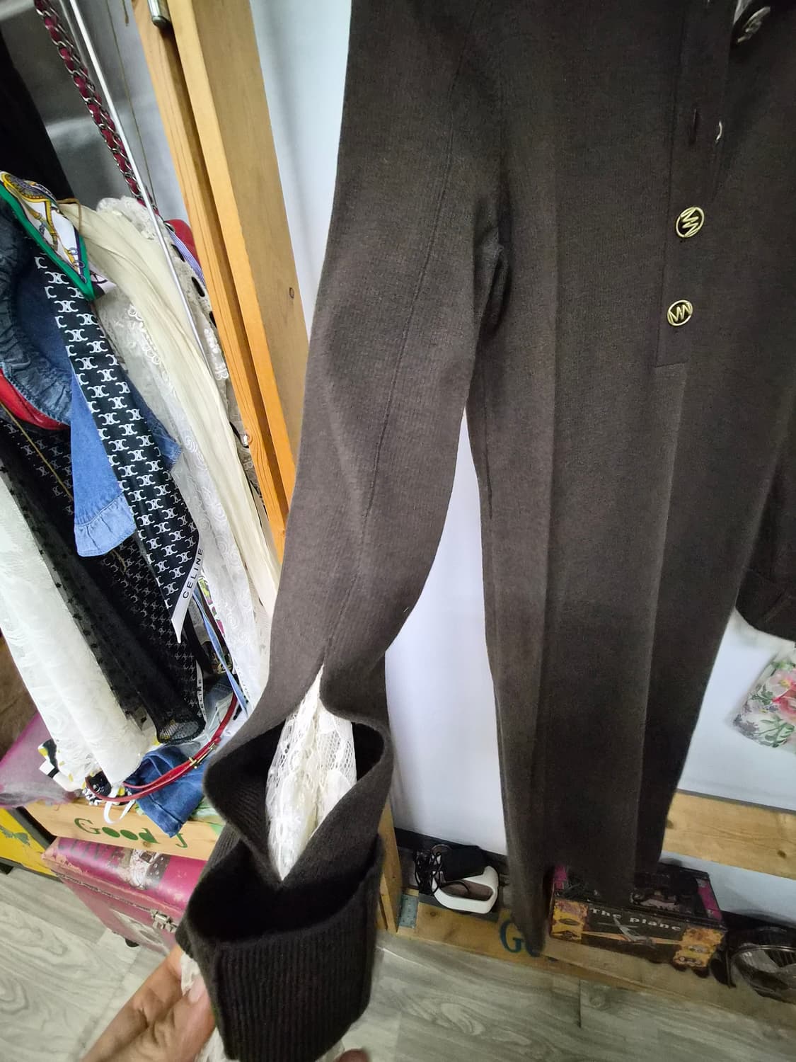 MICHAA미샤  시그니처 골드 버튼 니트  원피스 상품이미지6