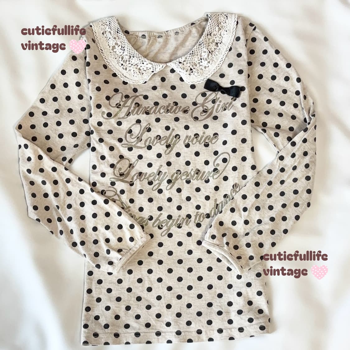 헤이세이 도트무늬 롱슬리브 상품이미지1