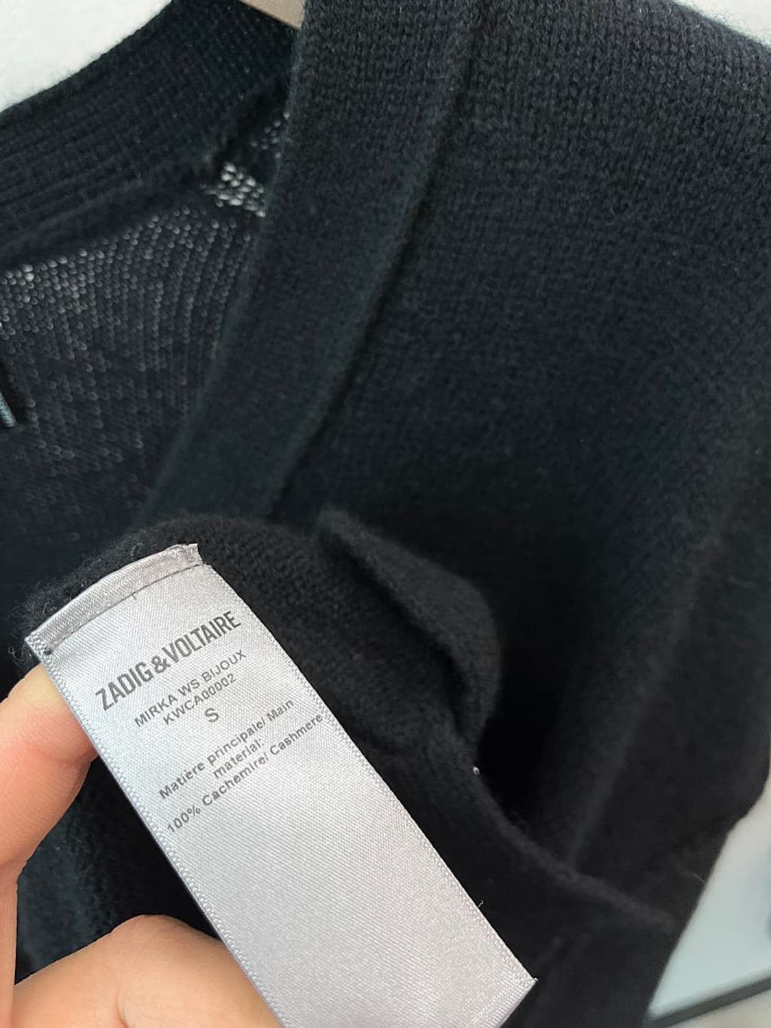 여) 쟈딕앤볼테르 블랙 캐시미어 가디건 상품이미지8