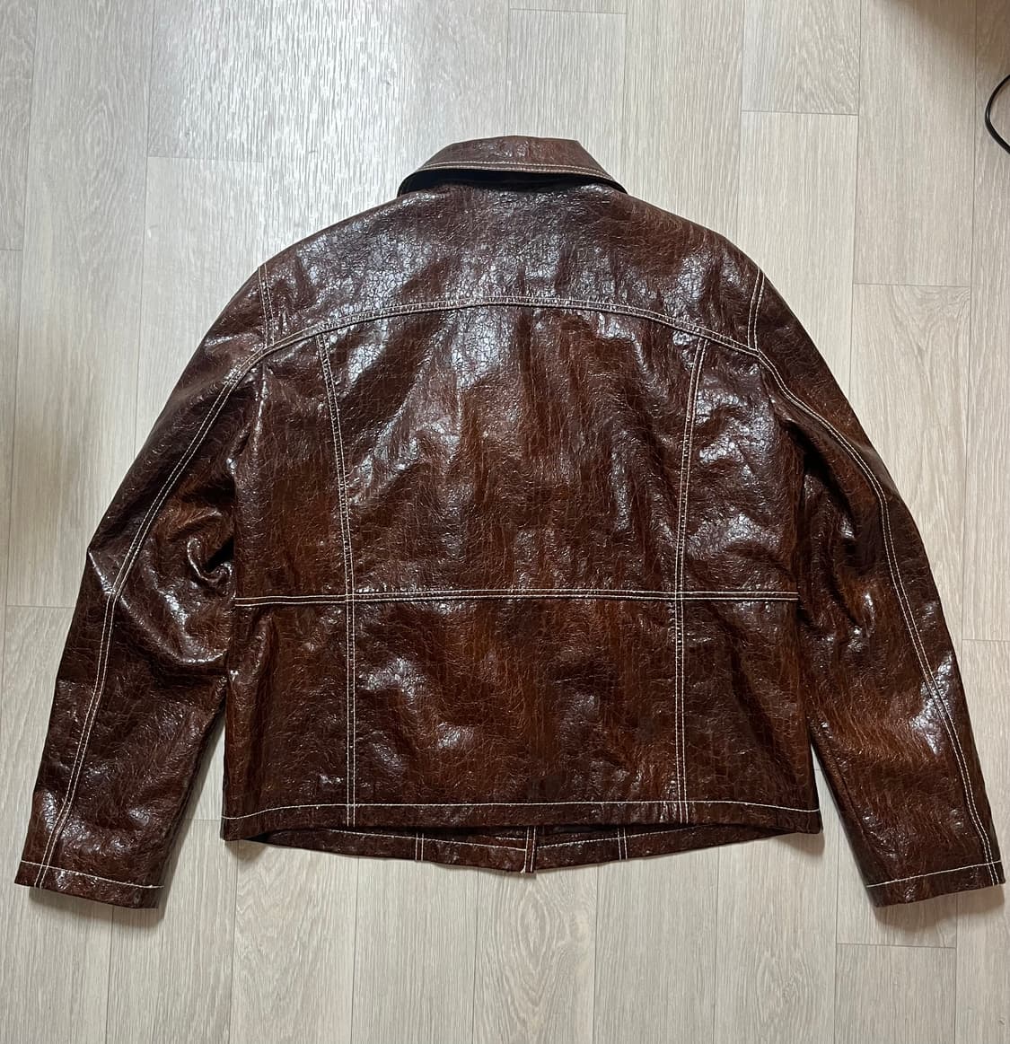 프레클 FRECKLE 크랙 레더 자켓 상품이미지2