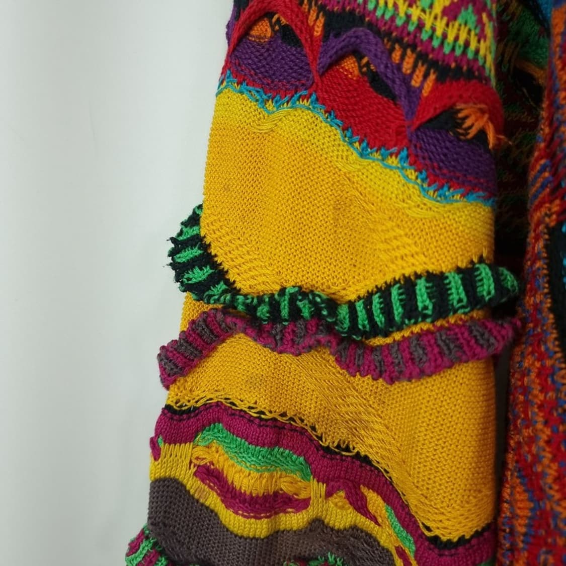 [쿠지] 에스닉 패턴 3D 케이블 빈티지 니트 가디건 P01419 상품이미지7