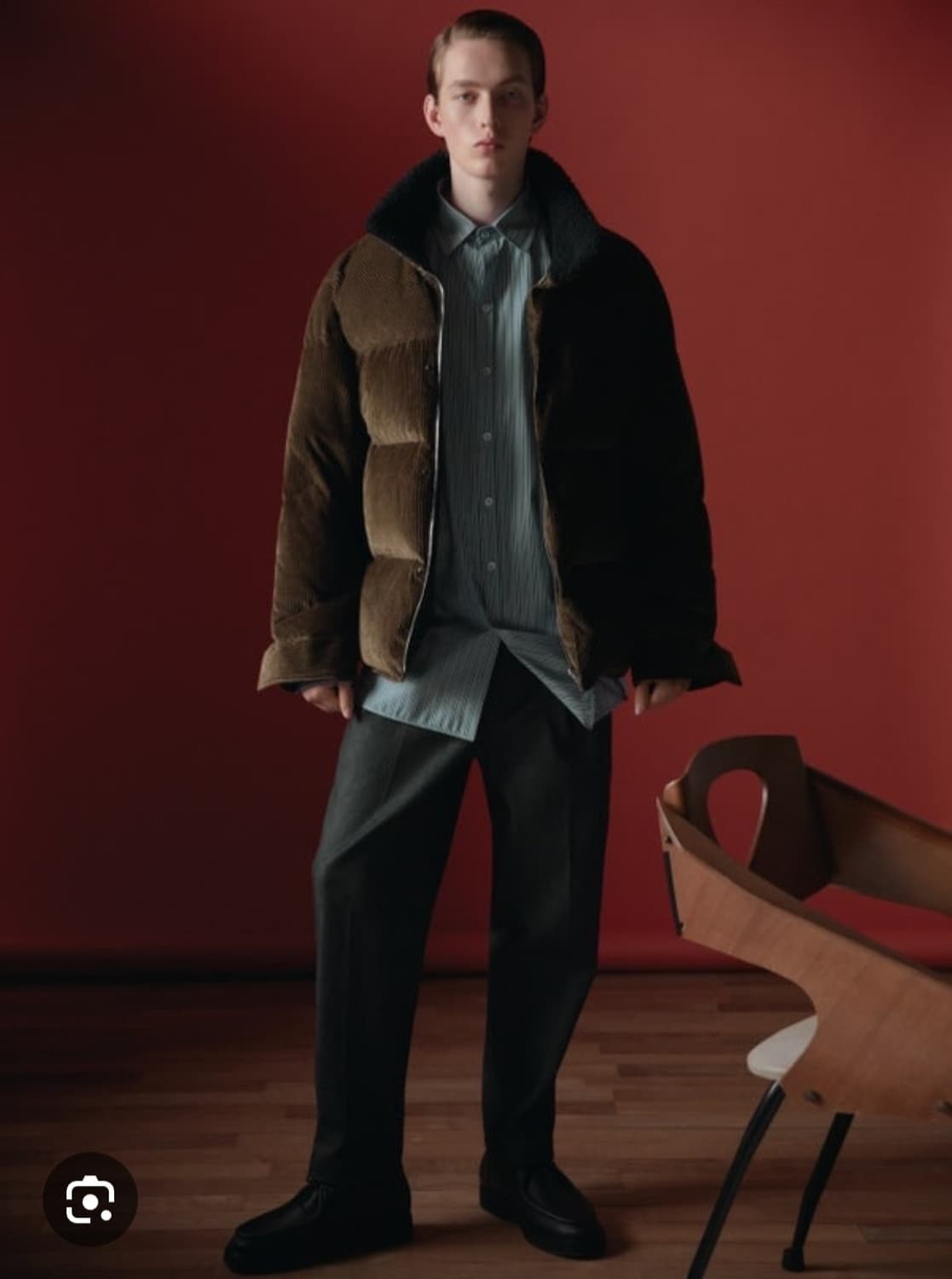 (L) 18FW 한섬 타임옴므 코듀로이 양털패딩 상품이미지1