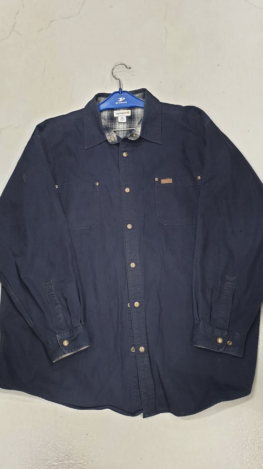 칼하트 네이비 워크셔츠 3XL 상품이미지1