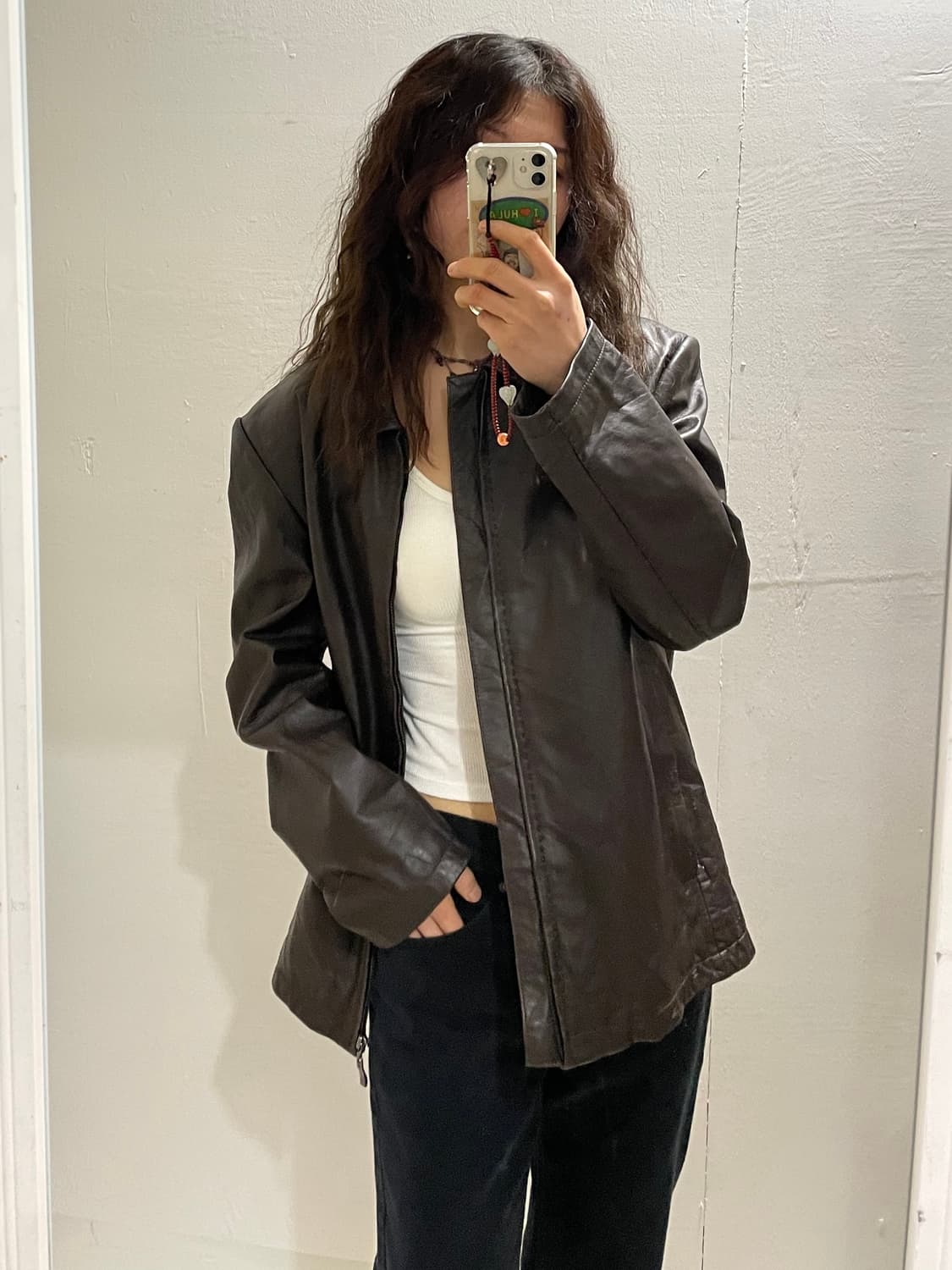 🤎발망 레더 자켓 상품이미지1