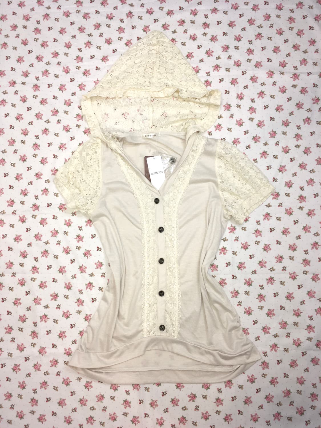 axes femme lace hood cardigan 상품이미지1