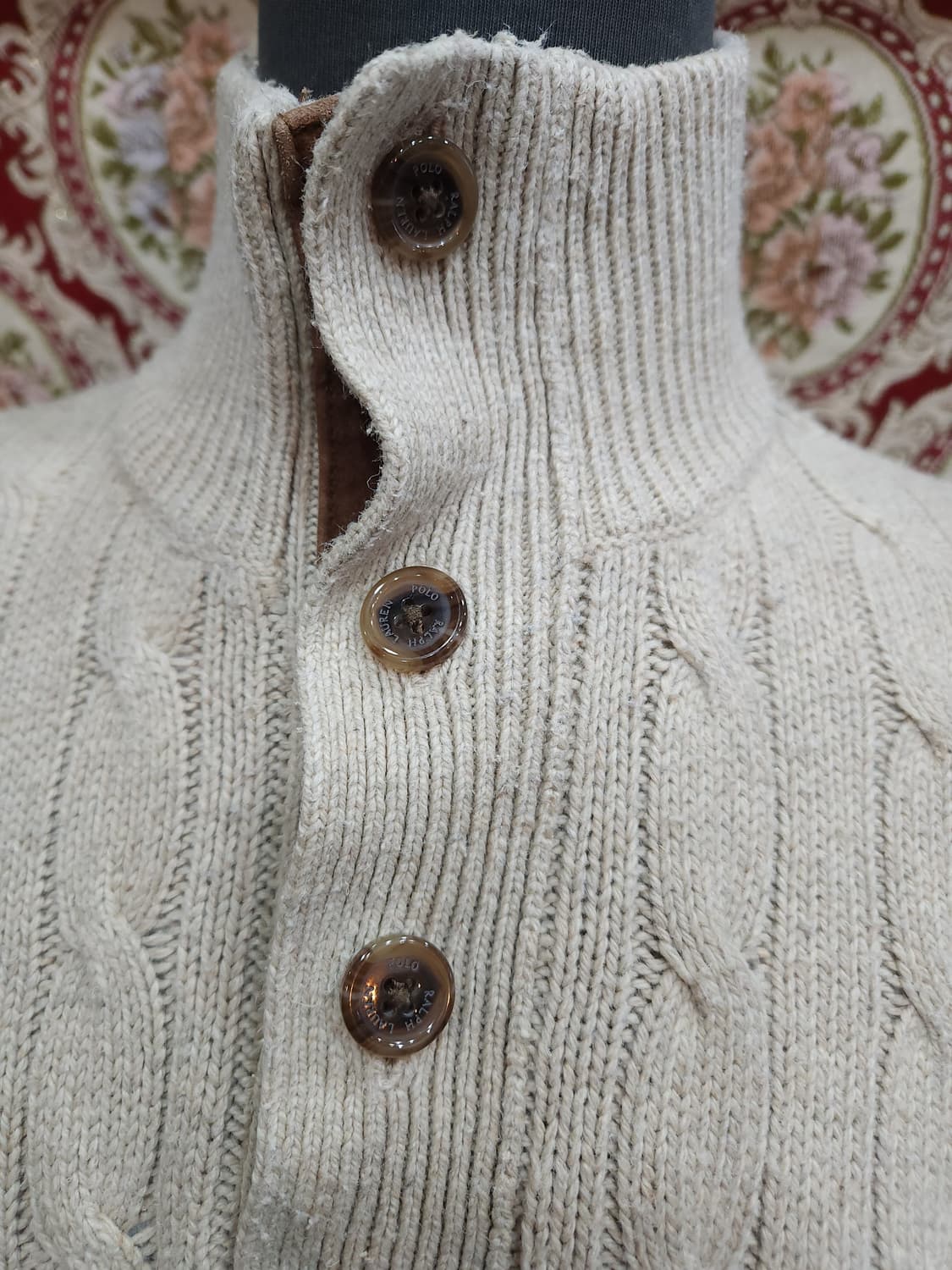 폴로 랄프로렌 터사실크 반집업 꽈배기 니트

 상품이미지4