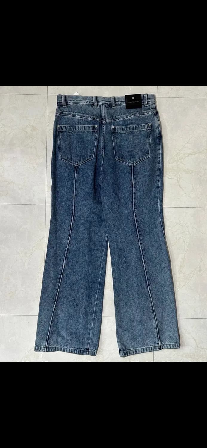 우영미 원턱 세미와이드 데님 팬츠 상품이미지2