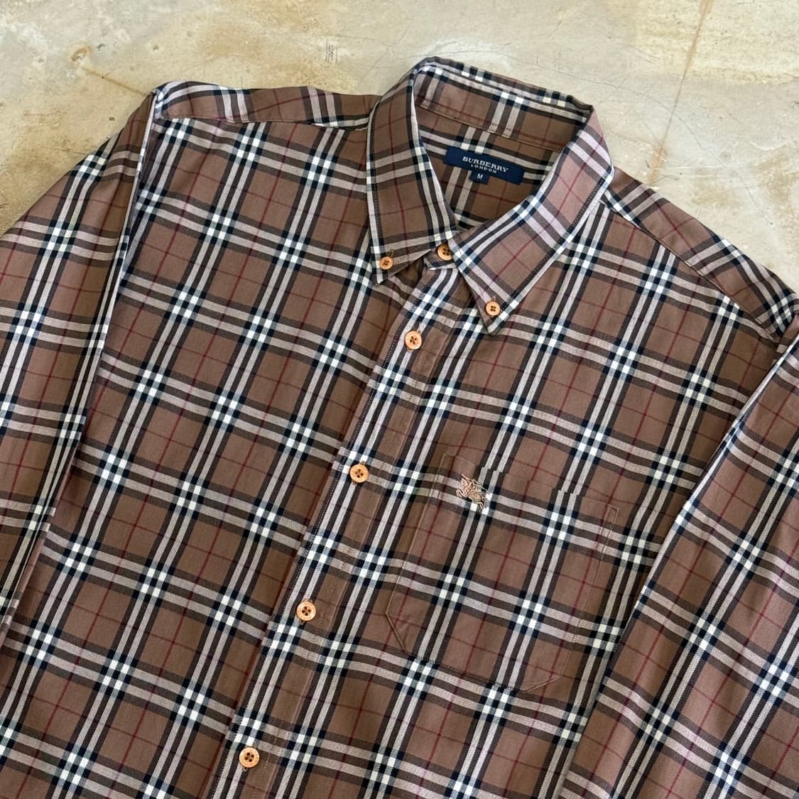 M 버버리 브라운 노바체크 셔츠 상품이미지1