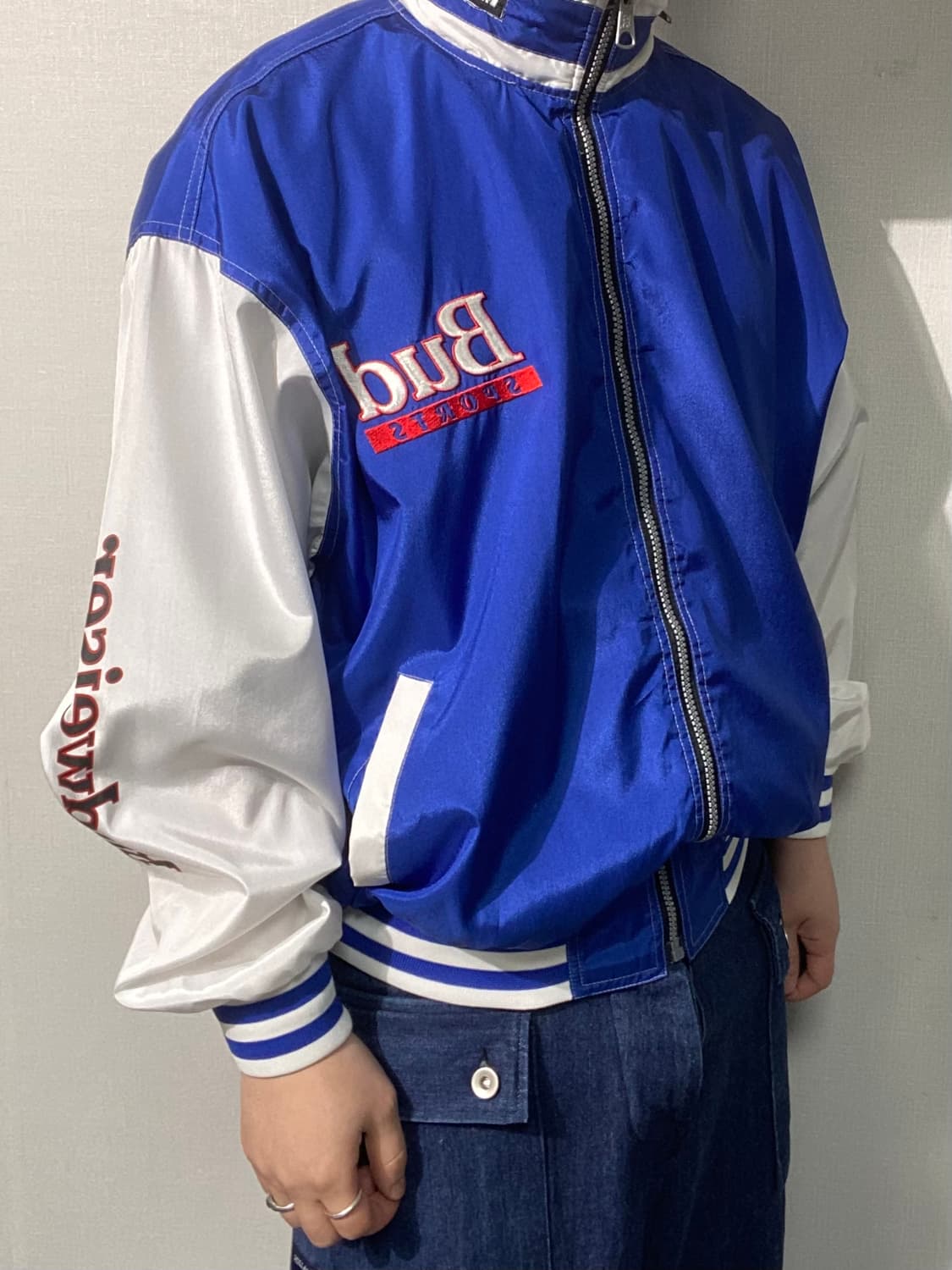 [L-XL] 90s Budweiser 버드와이저 스포츠 올드스쿨 윈드자켓 상품이미지10