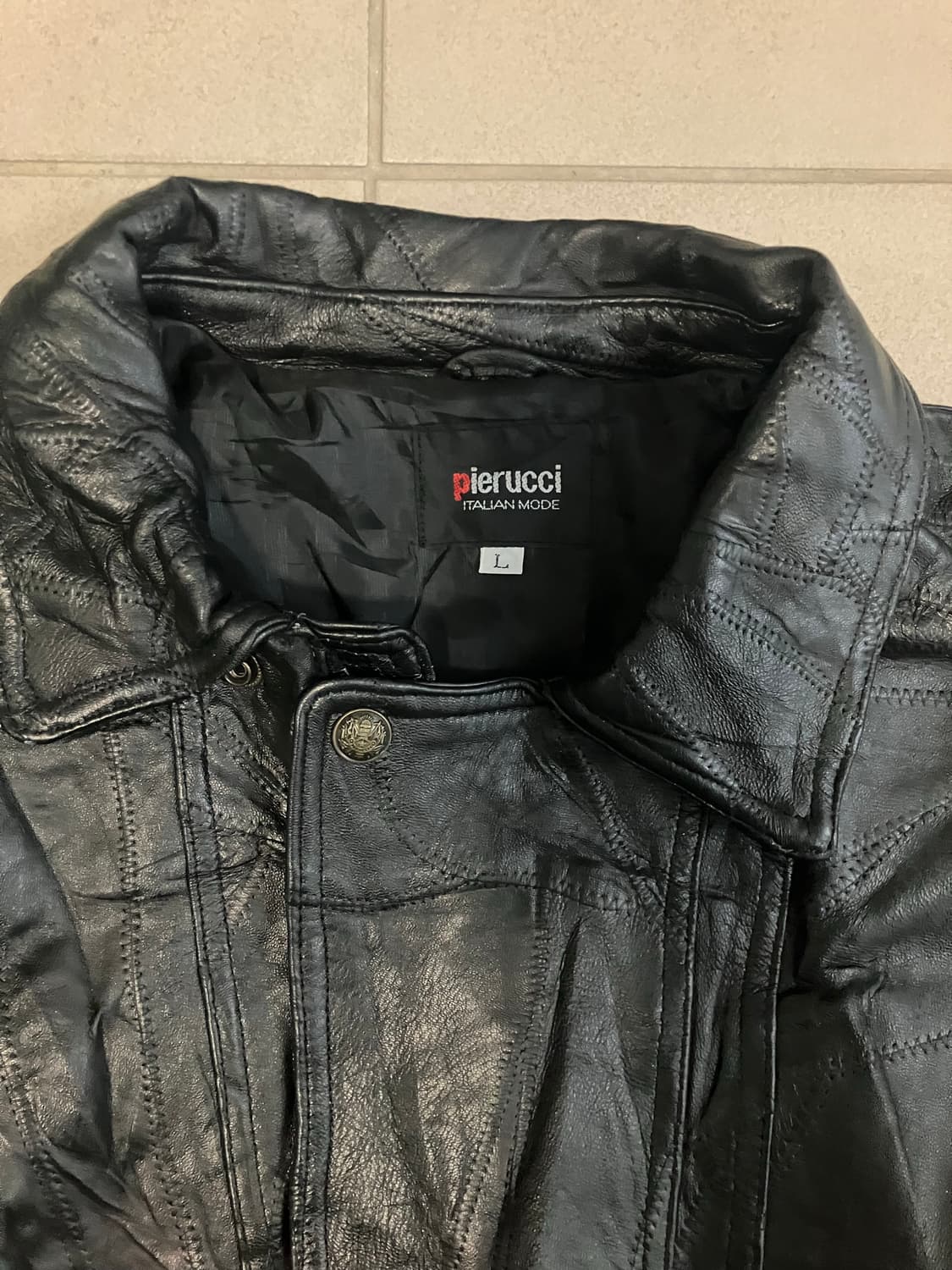  pierucci 봄버 가죽 자켓 상품이미지2