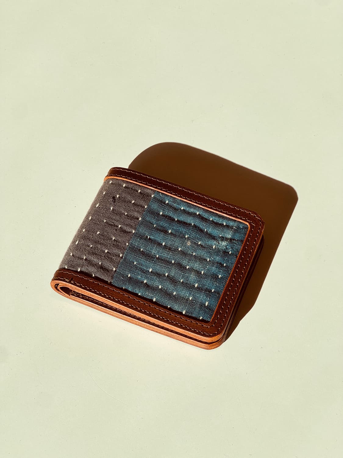 사시코 스티치 데님 반지갑 상품이미지1