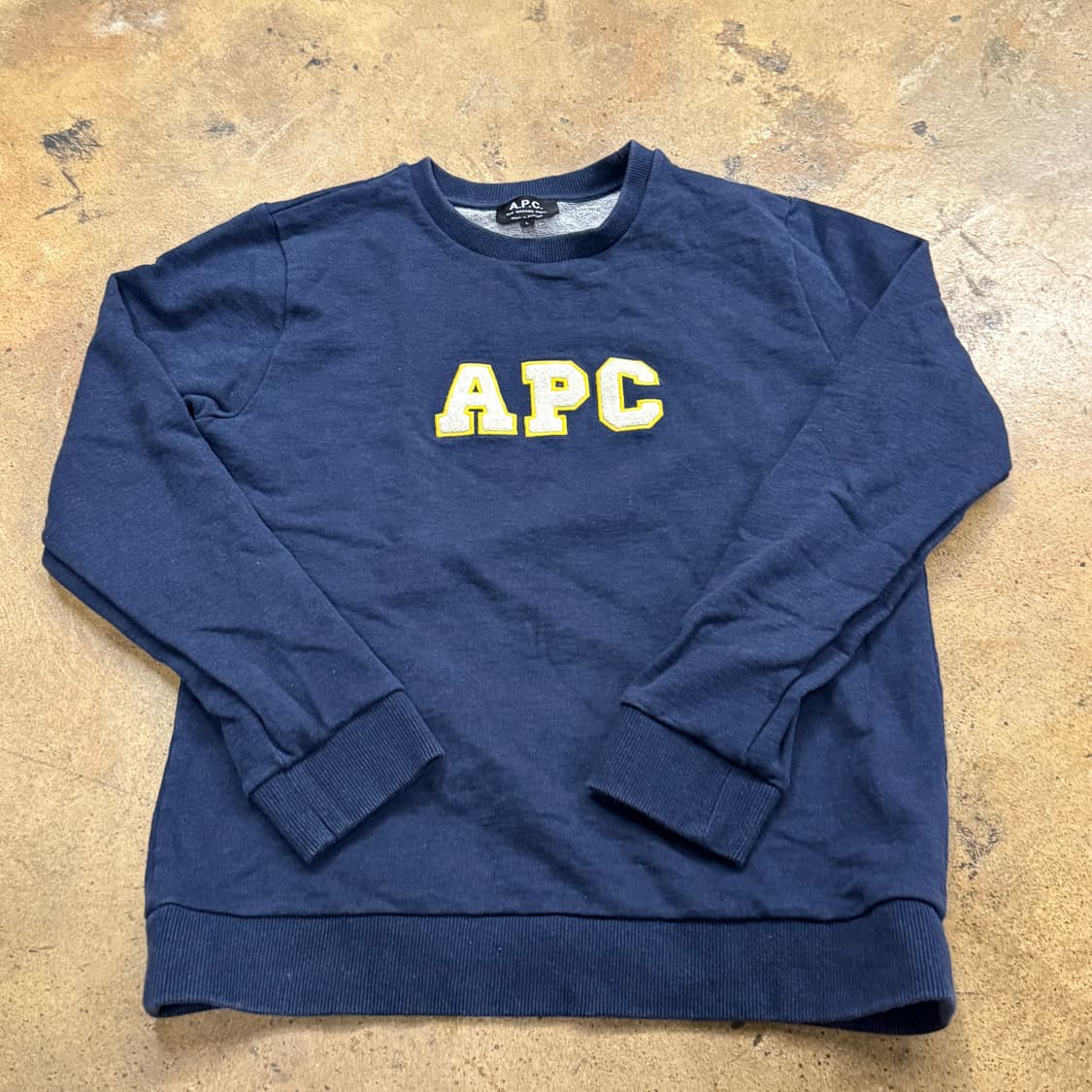 [정품/L] A.P.C 아페쎄 네이비 로고 맨투맨 b8 상품이미지2