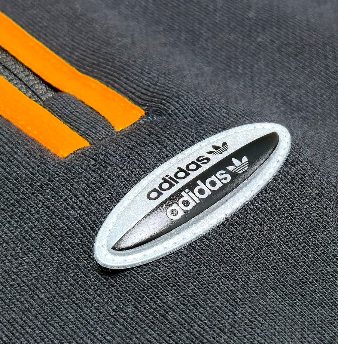 L)아디다스 우븐 코튼 하프집업 블랙/오렌지 상품이미지5