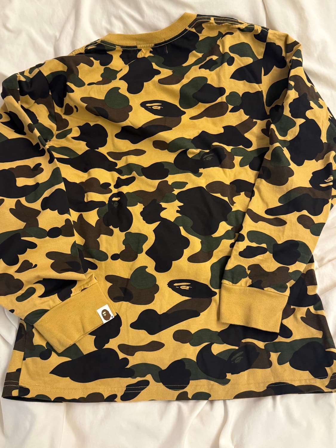 베이프 카모 롱슬리브 옐로우 M 상품이미지2