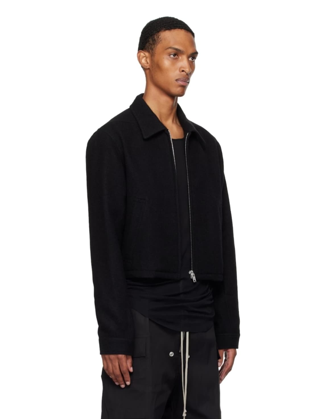 릭오웬스 FW25 블랙 앨리스 브래드 브러쉬드 울 자켓 48사이즈 상품이미지5