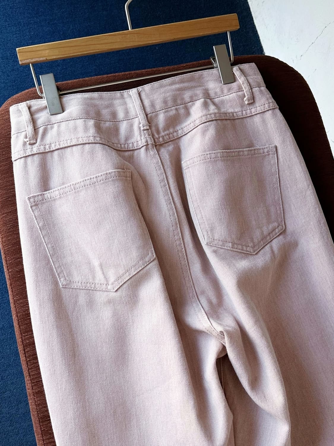 Cotton denim side slit flare pants 상품이미지2