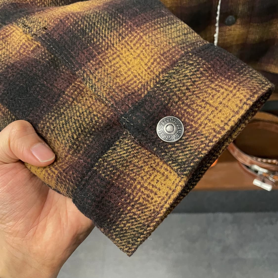 리바이스 릴렉스드 타입2 체크 쉐르파 자켓 상품이미지5