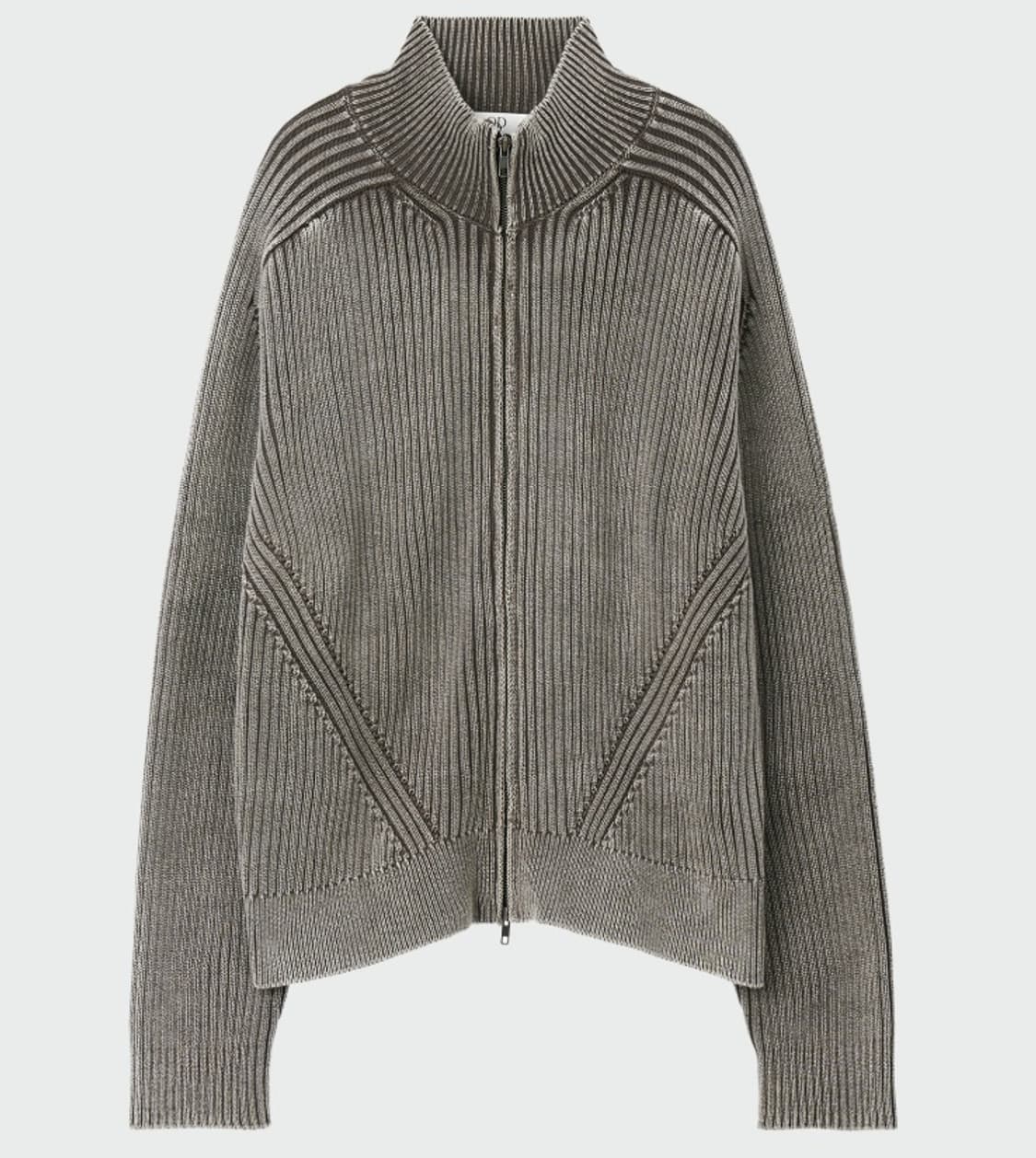 [새 상품/택o] 엘무드 - 피스 다이드 니트 집업 베이지 (46) 상품이미지1