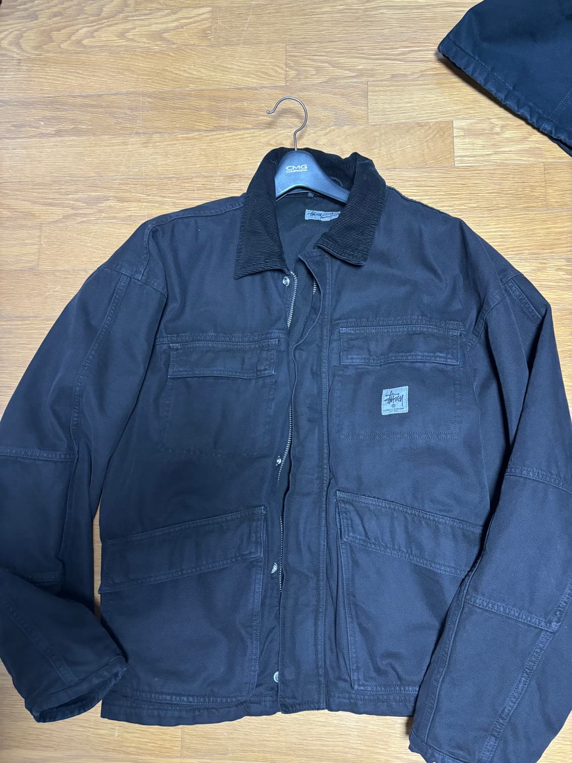 스투시 워시드 캔버스 샵 자켓 블랙 XL 상품이미지2