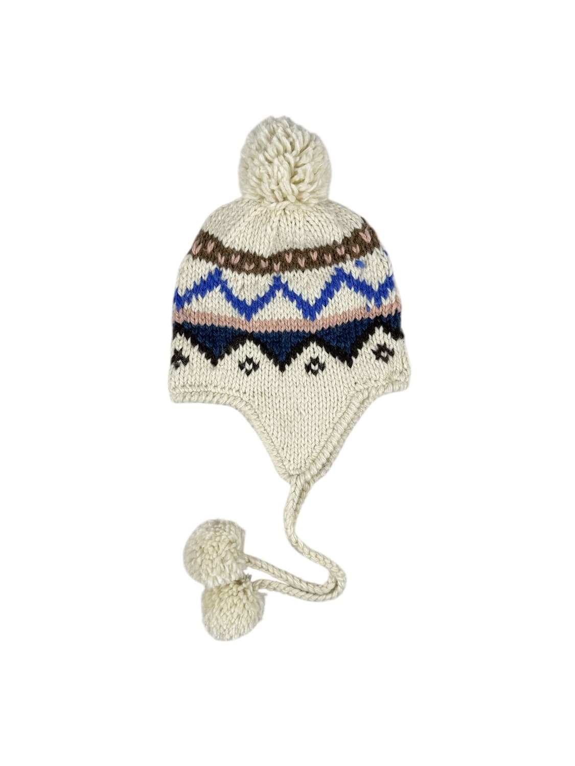 빈티지 이어플랩 폼폼 비니 상품이미지1