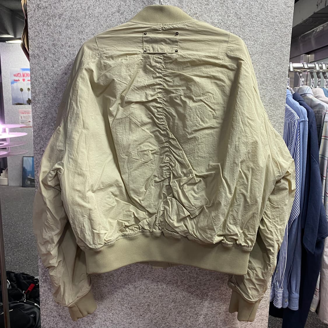 메종미네드 아웃 포켓 아이보리 누빔 봄버 자켓 B4031 상품이미지6