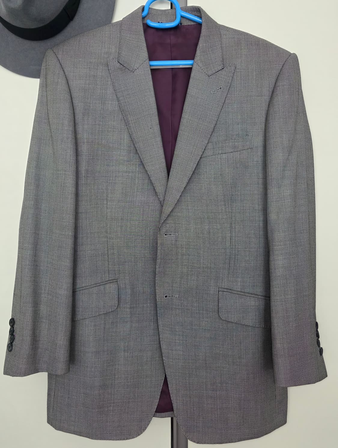 메리노 울 Birds eyes 그레이 맞춤정장 양복 (L 상품이미지3