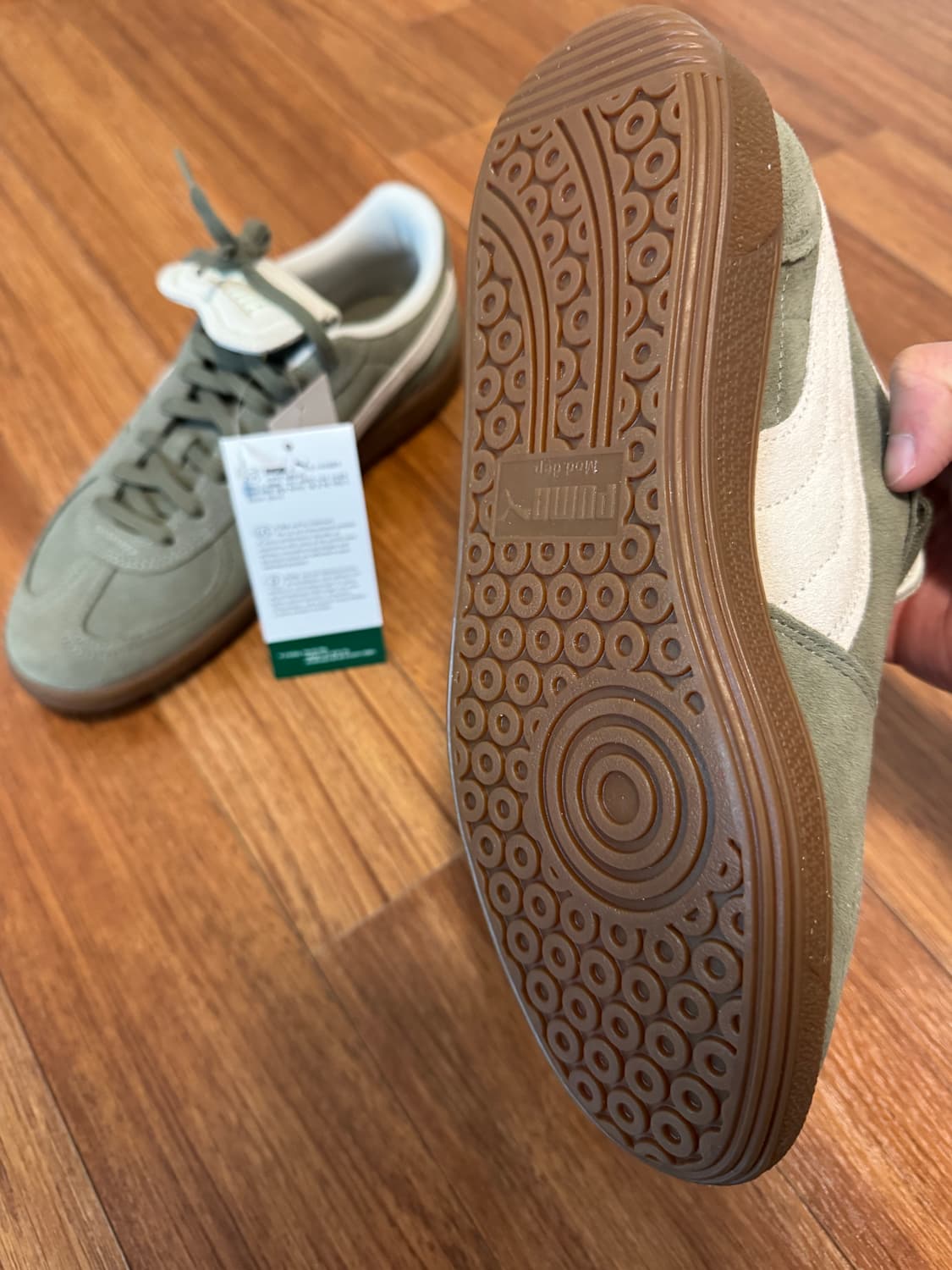 새상품)PUMA 팔레르모 프리미엄 스웨이드 카키 265 상품이미지2