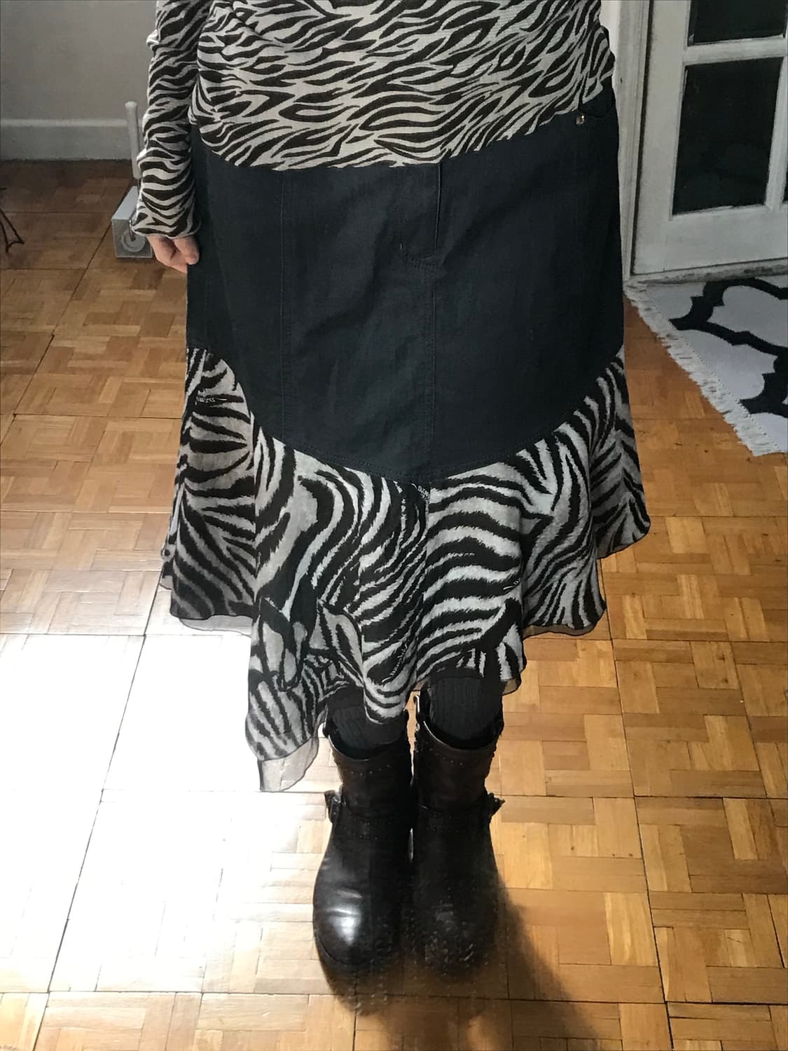 vintage zebra pattern skirt (29inch) 상품이미지1