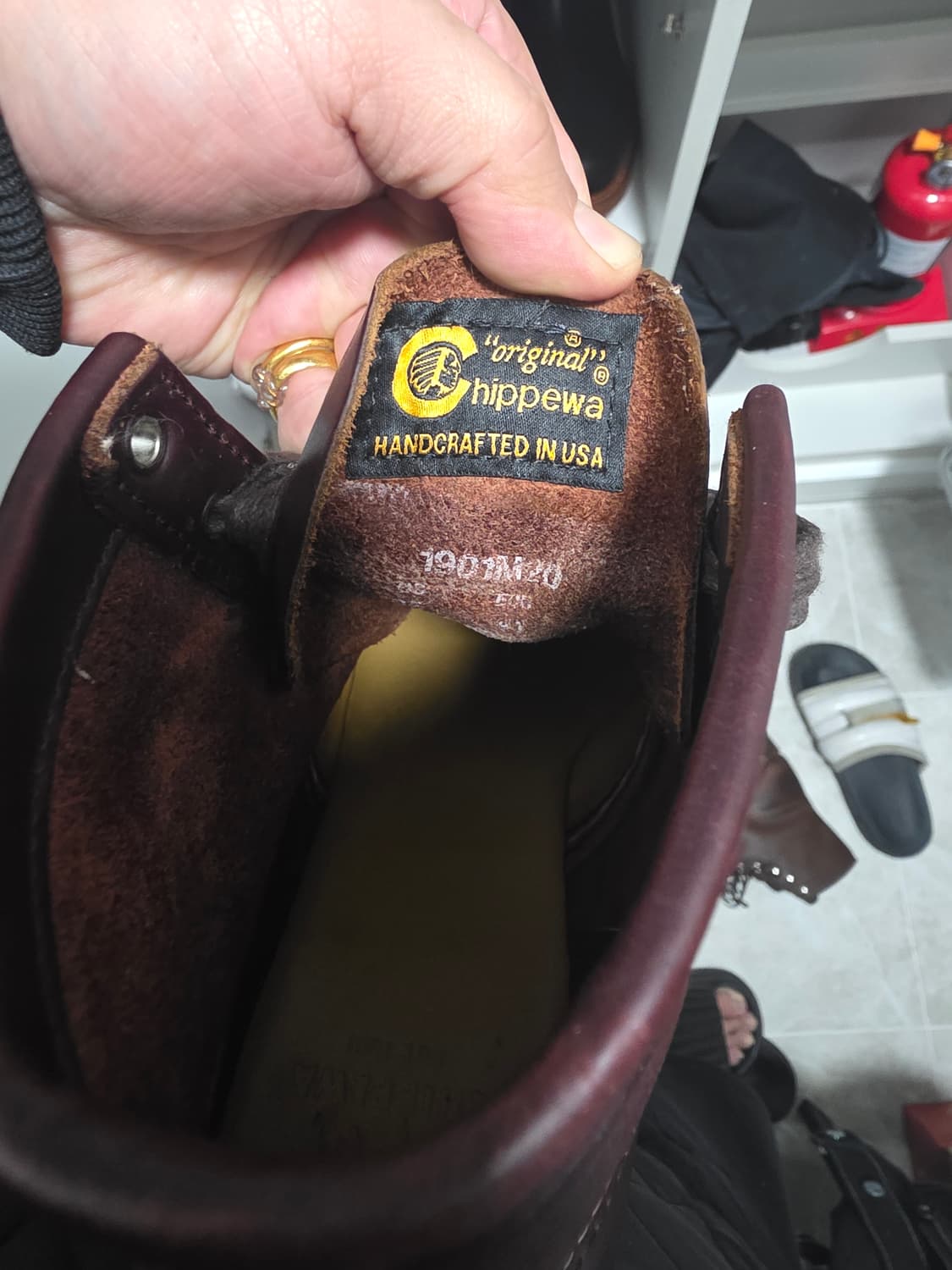 버건디컬러 치페와 목토 판매 상품이미지3