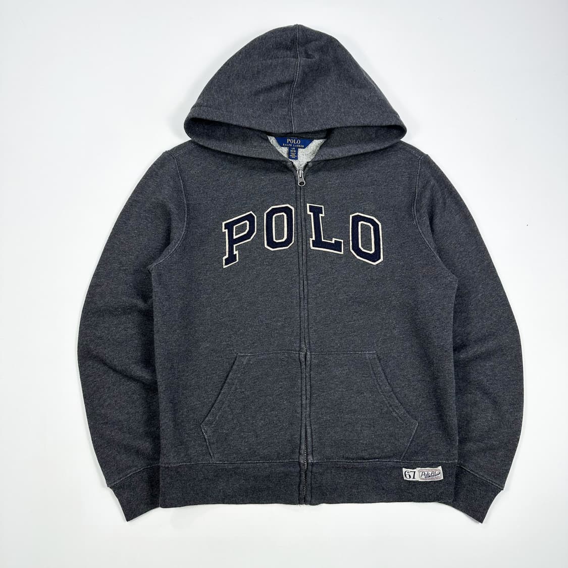 폴로 랄프로렌 키즈 이니셜 차콜 후드집업 (실측 S 여성추천) 상품이미지2
