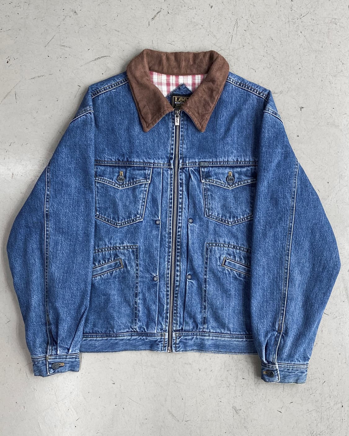 Lee 90's 스웨이드 카라넥 데님 트러커 자켓 상품이미지4